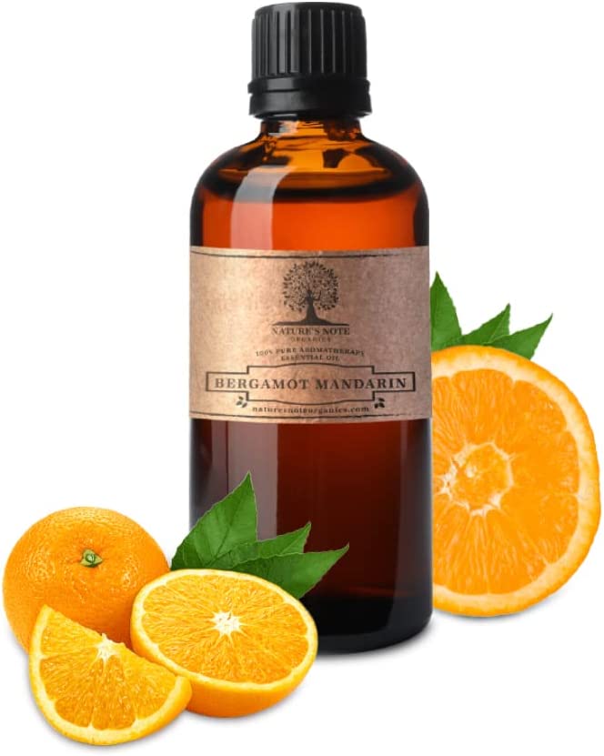 Bergamot Mandarin Essential Oil by Nature’s Note Organics – 100% pure aromatherapy grade citrus blend for positivity and relaxation