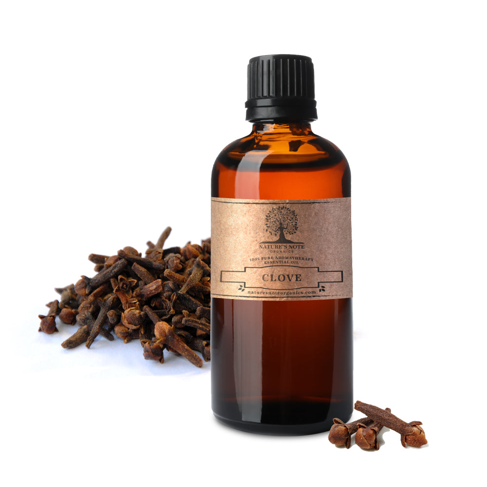 Clove Essential Oil – 100% pure organic oil by Nature’s Note Organics for comfort and warmth.