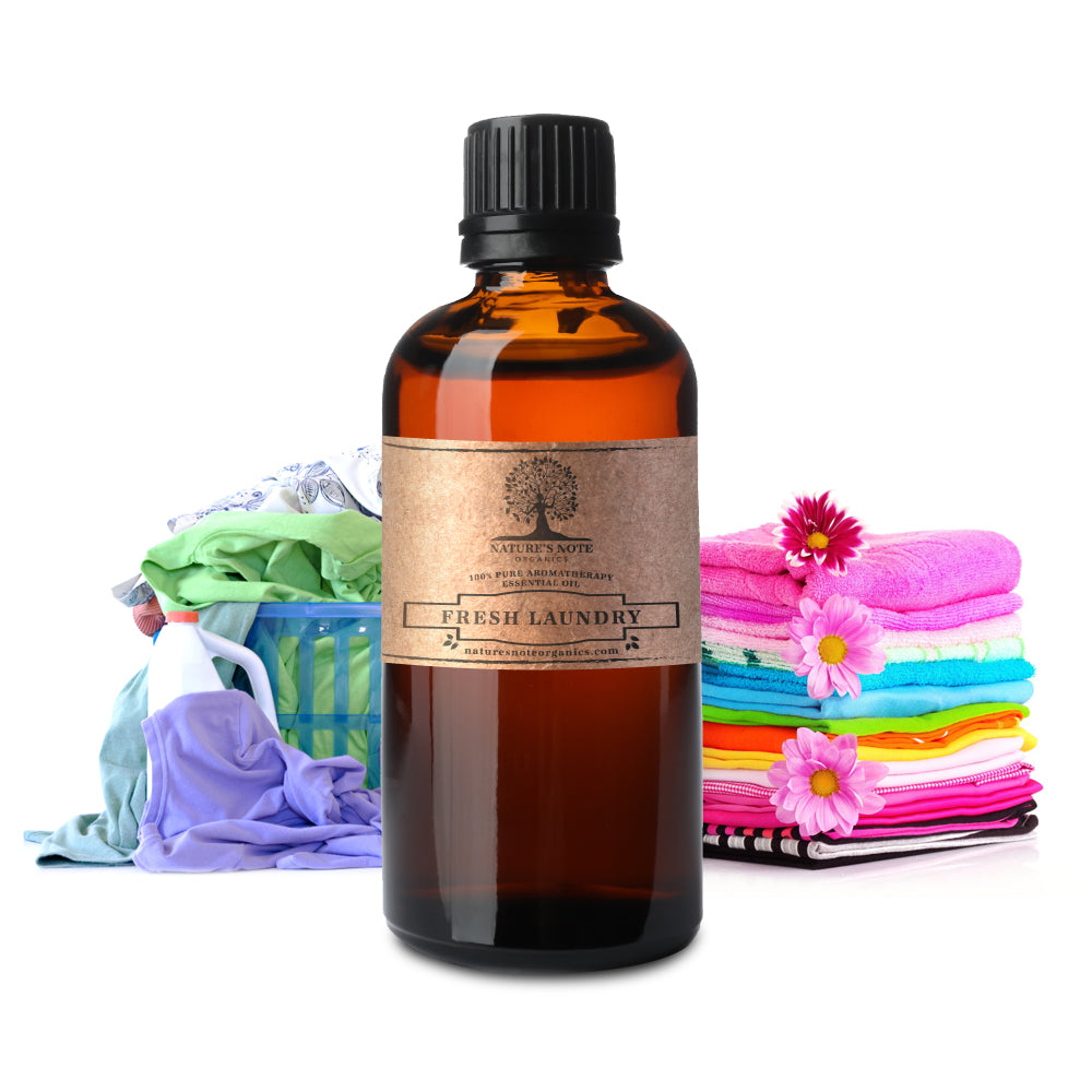 Nature’s Note Organics Fresh Laundry Essential Oil – refreshing and uplifting essential oil for relaxation and freshness.