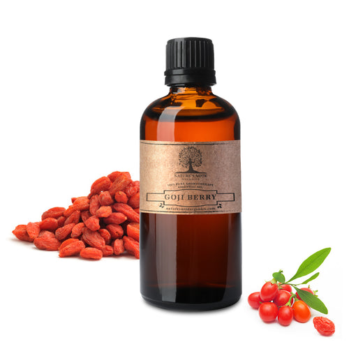 Goji Berry Essential Oil by Nature’s Note Organics – 100% pure, fruity, and exotic aromatherapy-grade essential oil.